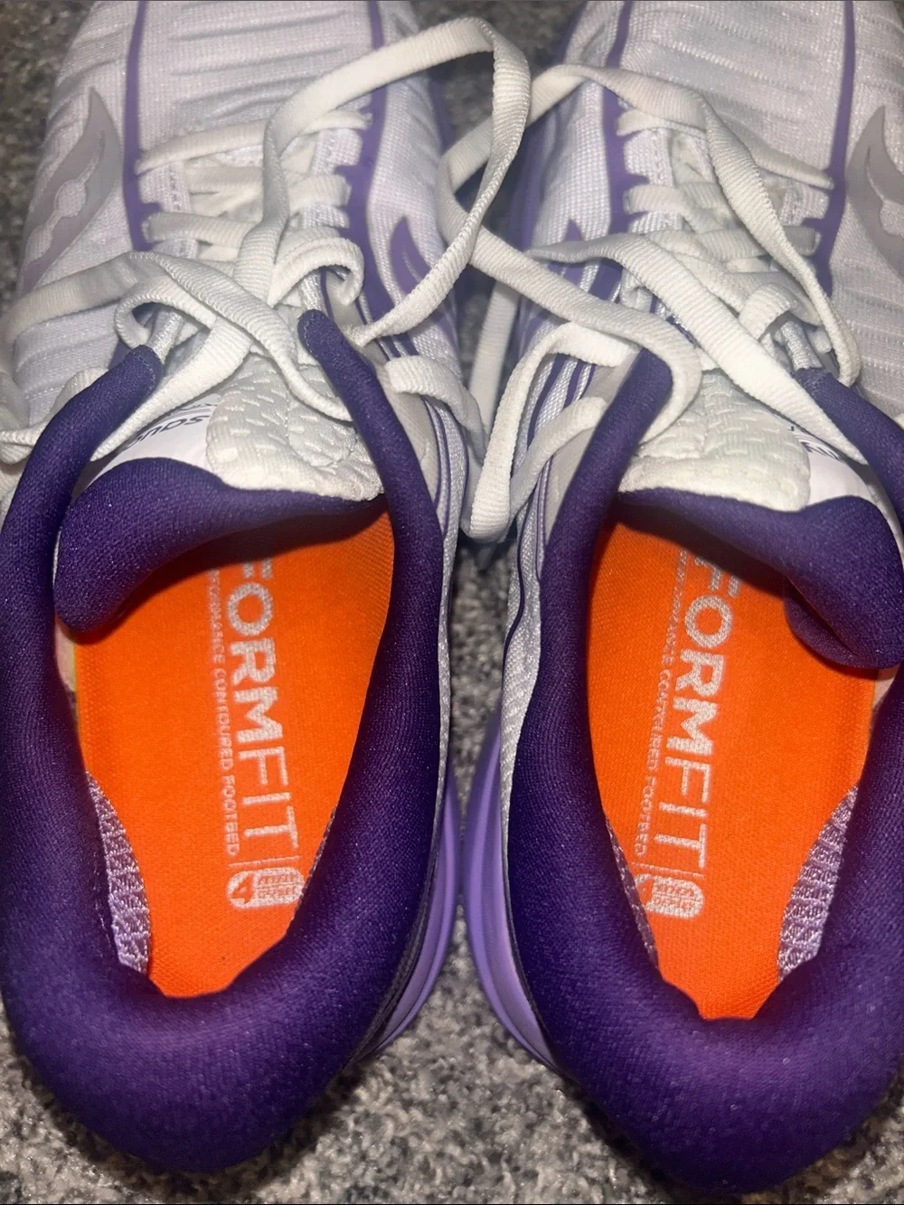 Saucony Women’s White and Purple Athletic Running Shoes